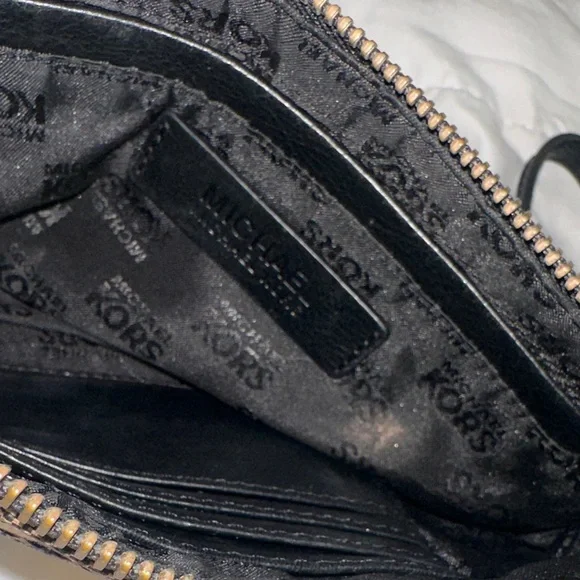 Michael Kors Black and Brown Logo Wristlet - Picture 5 of 8
